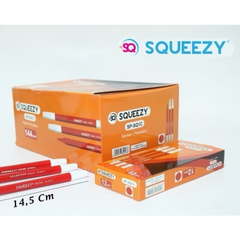 

Spidol Warna Kecil SQUEEZY SP-SQ1A Hitam Black / SP-SQ1B Biru Blue / SP-SQ1C Merah Red Tebal 1 mm Color Pencil Marker Koleksi Warna Lengkap