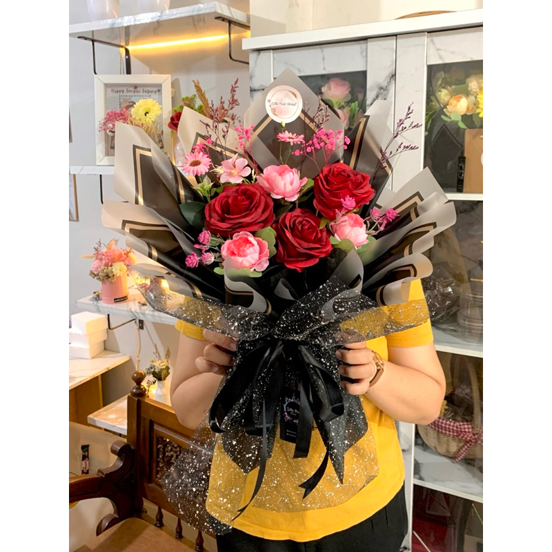 Buket Bunga Korean Bunga Artificial Korea Premium