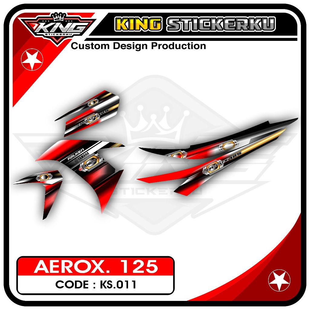 Sticker Striping List Variasi Aerox 125 - Stiker Striping Aksesoris Motor Aerox 125. KS.011