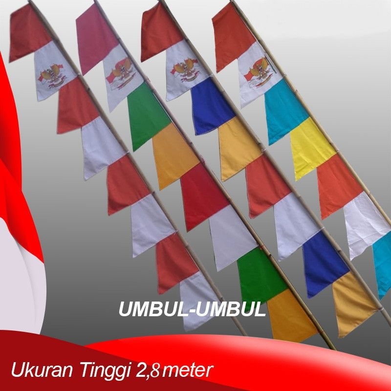 umbul-umbul warna warni/ Bendera merah putih /  bendera umbul umbul /