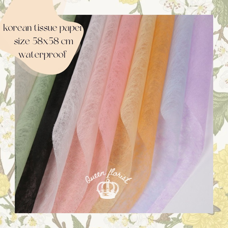 KOREAN TISSUE PAPER FLOWER WRAPPING PREMIUM NONWOVEN NON WOVEN KERTAS BUKET TEBAL PEMBUNGKUS BUNGA K