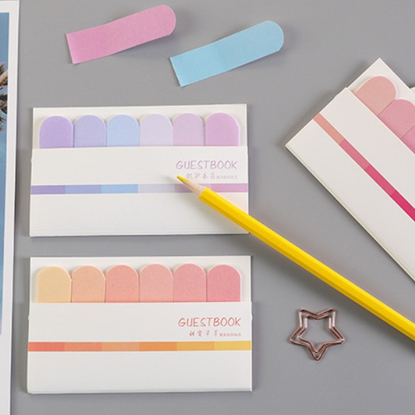 

Pembatas Kertas Aesthetic / Label Sticky Notes / Penanda Halaman Buku / Memo Mini Stick Polos / Mini Sticky Notes