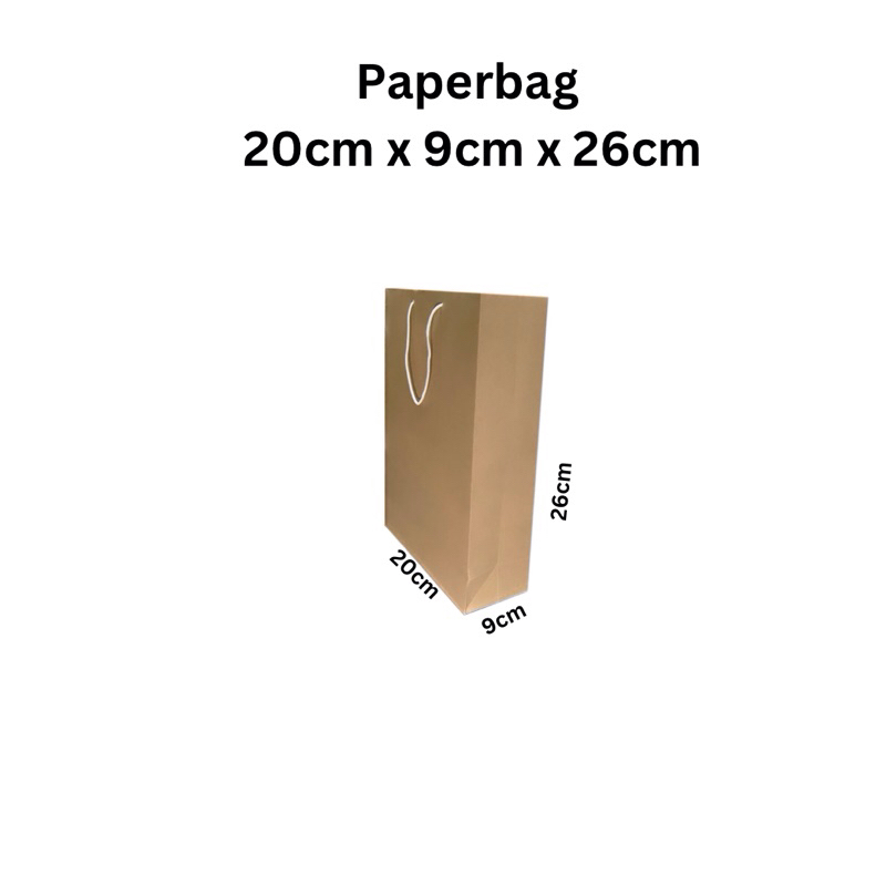 

Paper bag 20x26 / shopping bag / kertas kraft / Paperbag tebal 150gsm
