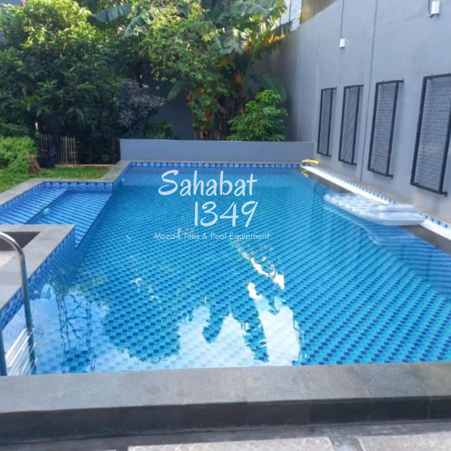 Mozaik Kolam Renang SinGres THALASSA CROSS Mosaic Dinding Kamar Mandi