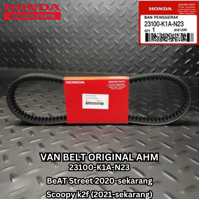 VanBelt / V-belt ORI AHM untuk BeAT Street 2020-2024, Scoopy 2021-2024 - kode part: 23100K1AN23