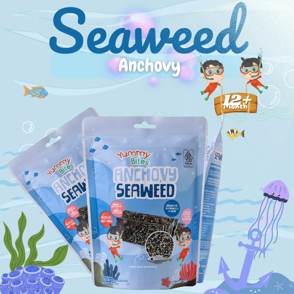 

Babypaus - Anchovy Seaweed 30 GR - Snack Sehat Cemilan Anak - Camilan Rumput Laut