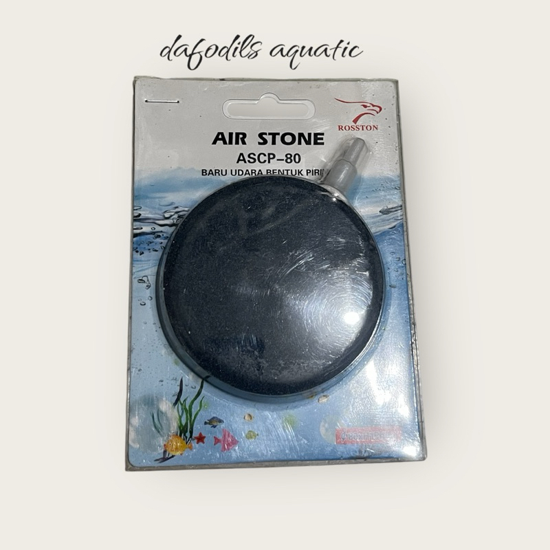 Airstone Batu Aerator Air Stone Batu Oksigen bulat pipih 8 cm