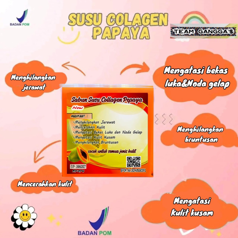 sabun susu collagen pepaya bpom original
