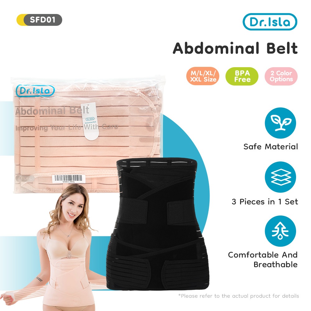 Dr.isla Korset Melahirkan 3 in 1 Postpartum Adjustable Corset (Korset Ibu Melahirkan/Gurita Lbu Mela