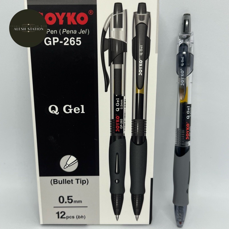 

Gel Pen Pulpen Pena Joyko GP 265 Q Gel 0.5 mm (Hitam) Original
