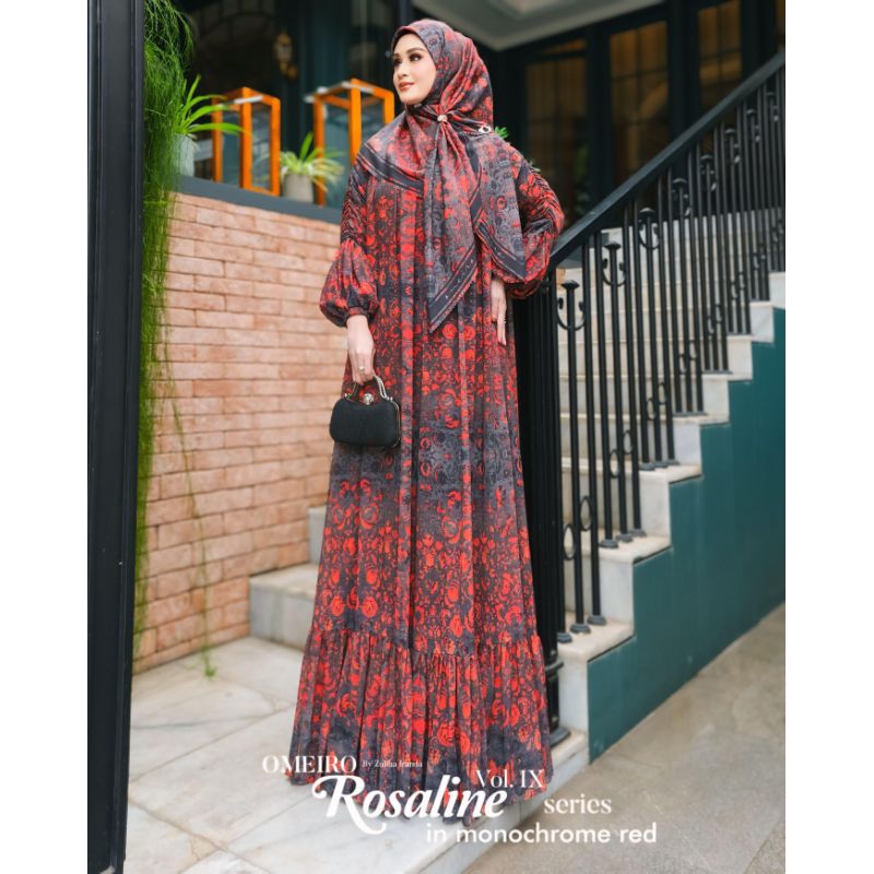 New Collection Omeiro Syar'i Premium Roseline Series Vol 9 Gamis Syar'i Mewah Dan Elegant Limited Ed
