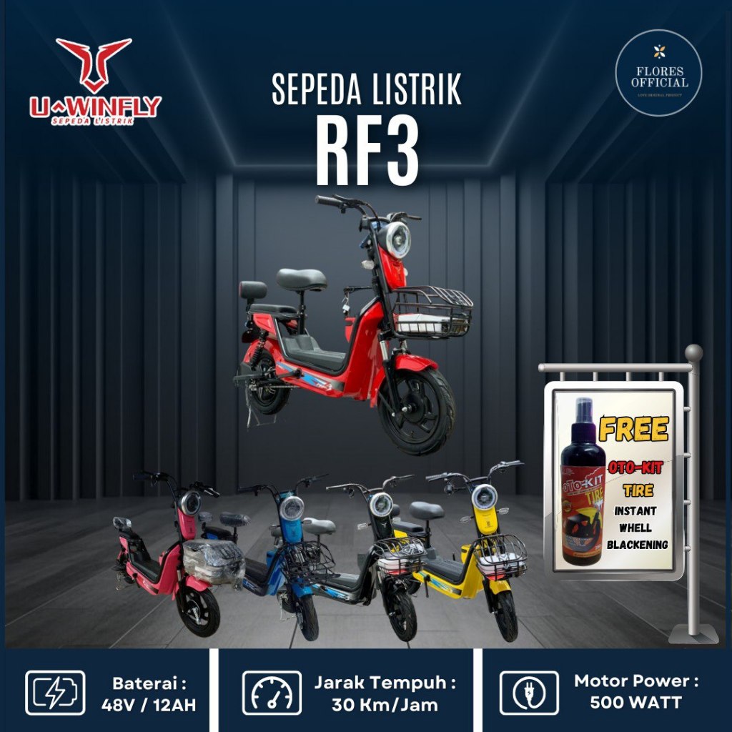 SEPEDA LISTRIK UWINFLY REDFISH 3 UWINFLY RF3 GARANSI RESMI