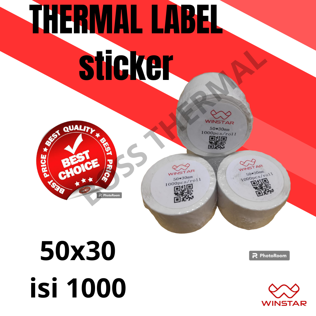 

LABEL STICKER THERMAL 50x30 ISI 1000 LEMBAR