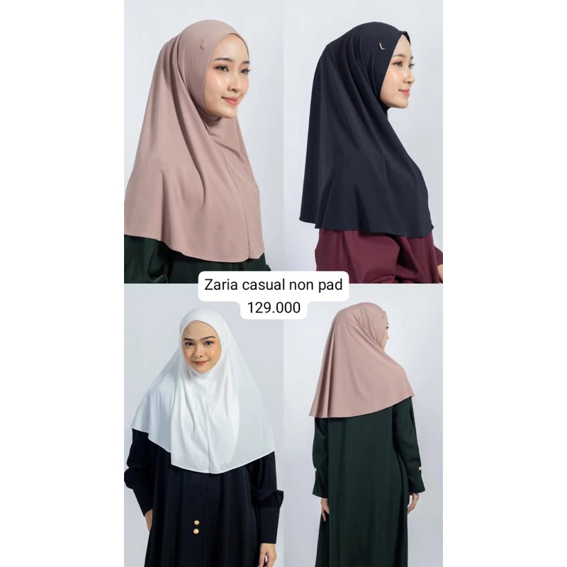 Hijab Instan Elzatta Casual Non Pad | Hijab Instan Elzatta Zaria Fit L Jersey | Hijab Instan Elzatta