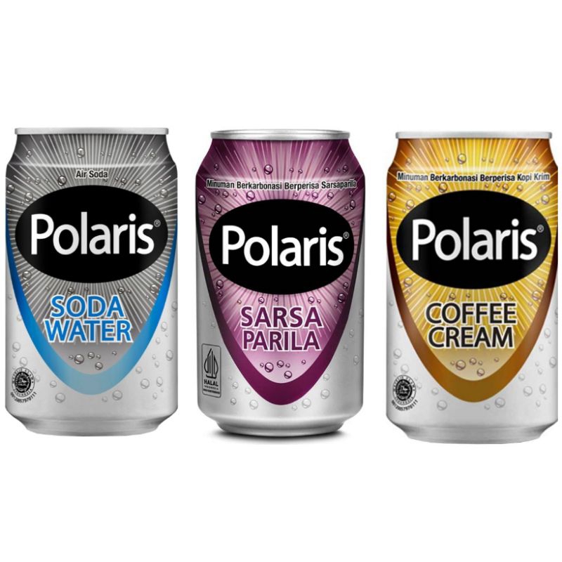 

(instant saja) Polaris Soda Water kaleng sarsaparila coffe cream