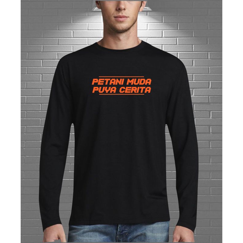 KAOS DISTRO PETANI MUDA PUNYA CERITA/T-SHIRT KAOS TANGAN PANJANG PETANI MUDA