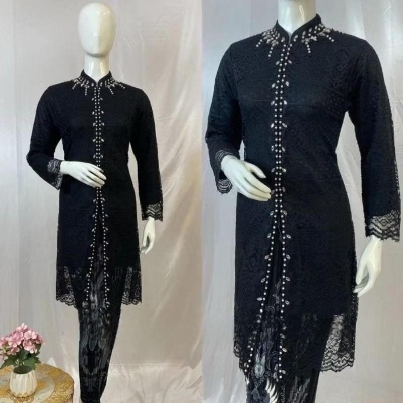 Ready Set Tunik Brokat Busuik Payet Modern//kebaya Brokat Busui Payet/Kebaya Payet/kebaya Modern