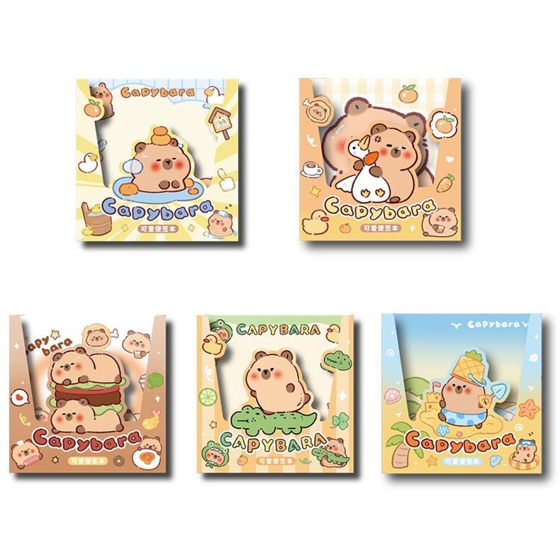 

1 PACK Memo 200 Lembar Motif Capybara Best Seller MP15