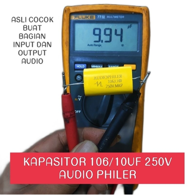 Audio philer 106uf 250v kapasitor 1uf 250v cabutan