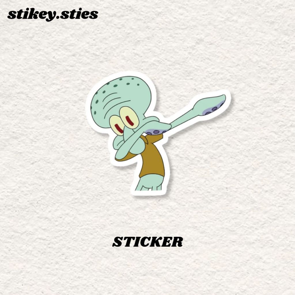 

STICKER SQUIDWARD BRAND AESTHETIC ANTI AIR VINYL / STIKER HELM LAPTOP HP MOTOR TUMBLR TAS KOPER