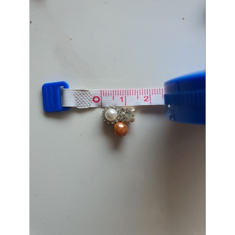 10pcs Payet rangkai bunga mutiara kristal bronze