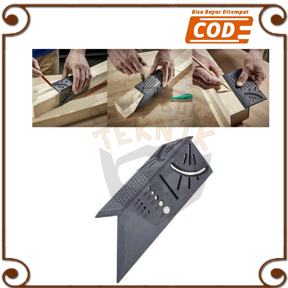 Penggaris Mark Line 3D Measuring Ruler Gauge Alat Ukur Penanda Objek