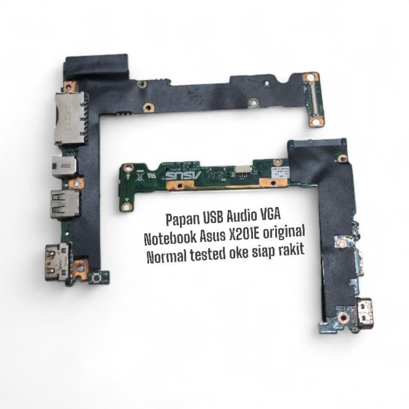 Papan USB Audio VGA Laptop Notebook Asus X201E cabutan normal tested mulus no minus oke siap rakit