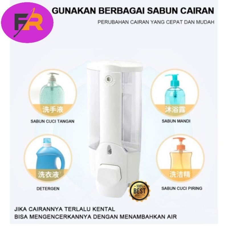 Dispenser Sabun Cair Tempel Dinding Tempat Cuci Tangan Piring Manual Murah