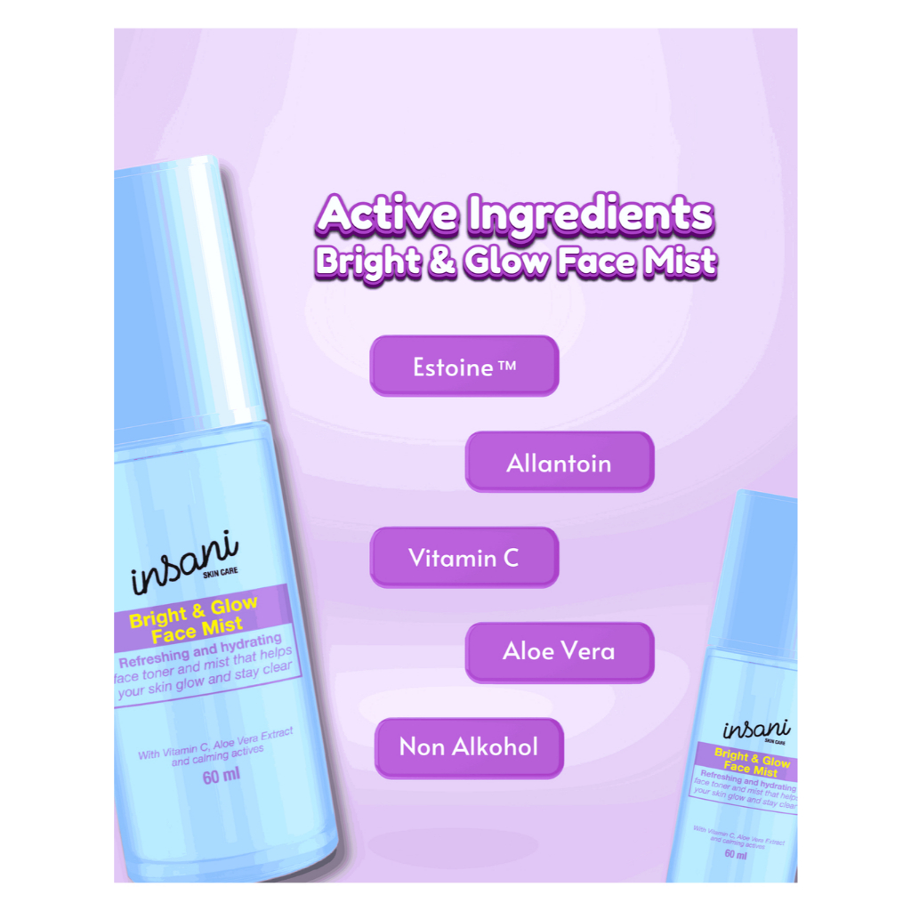 Face mist Bright & Glow Insani skincare  - Insani Skincare Official, insani skincare BPOM, insani sk