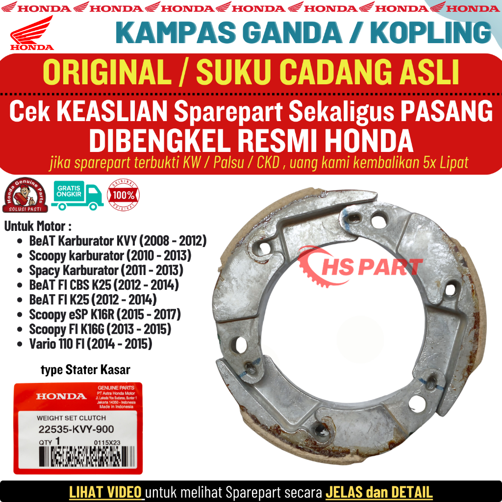 Kampas Otomatis Kampas Ganda Beat Karbu Original Scoopy Karbu Spacy Karbu Kampas Ganda Beat Fi