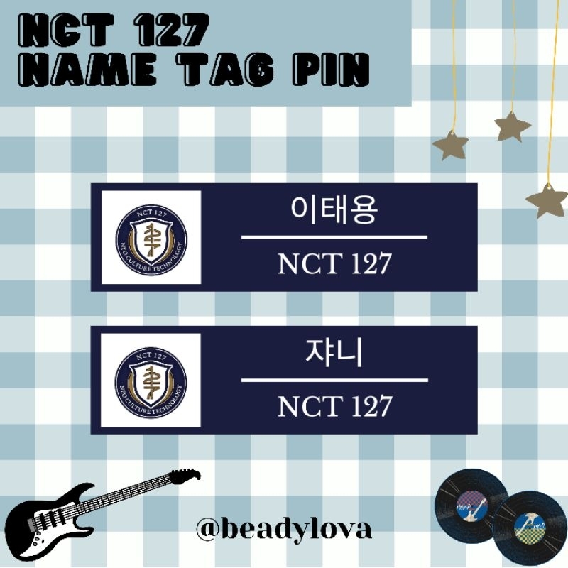 

NCT 127 Name Tag Pin Kpop Label Nama Pin [Pre-order]