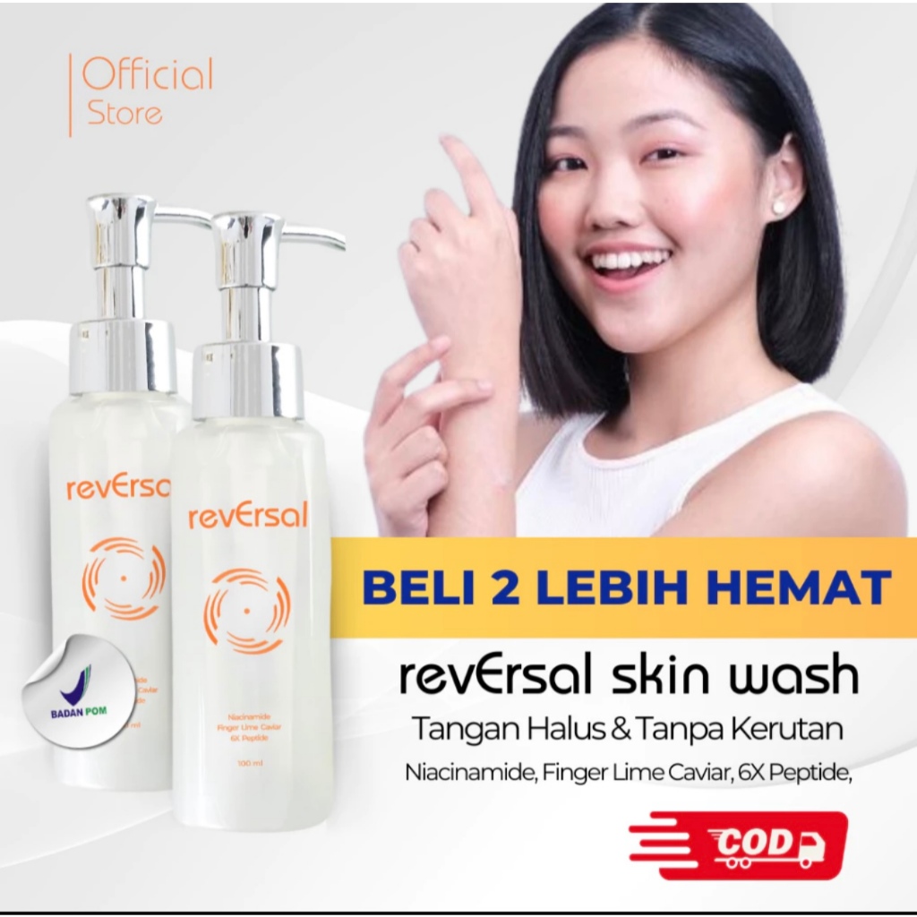 [ PAKET 2 BOTOL ] REVERSAL SKIN WASH UNTUK ATASI KULIT KERIPUT, CREAM TANGAN KERIPUT DAN KASAR, TANG