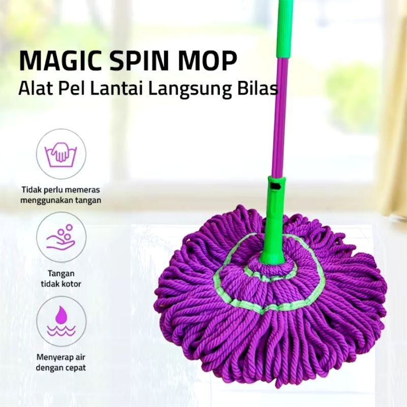 GM Bear Alat Pel Lantai Putar Praktis Otomatis 1109 - Magic twist mop