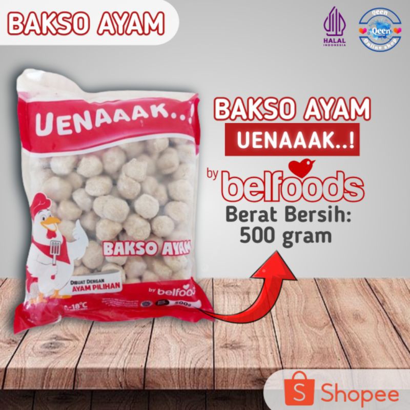 

Bakso Ayam belfoods 500 gram / Bakso Ayam UENAAAK..! Berat Bersih: 500gram belfoods