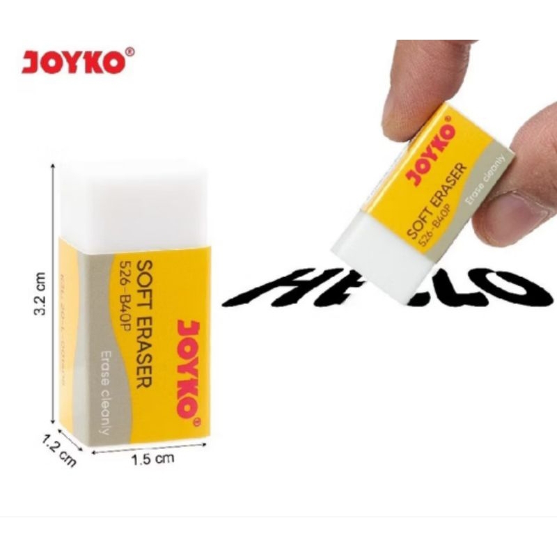 

Penghapus Pensil / Pencil Eraser Joyko 526-B40P Putih / Harga per biji