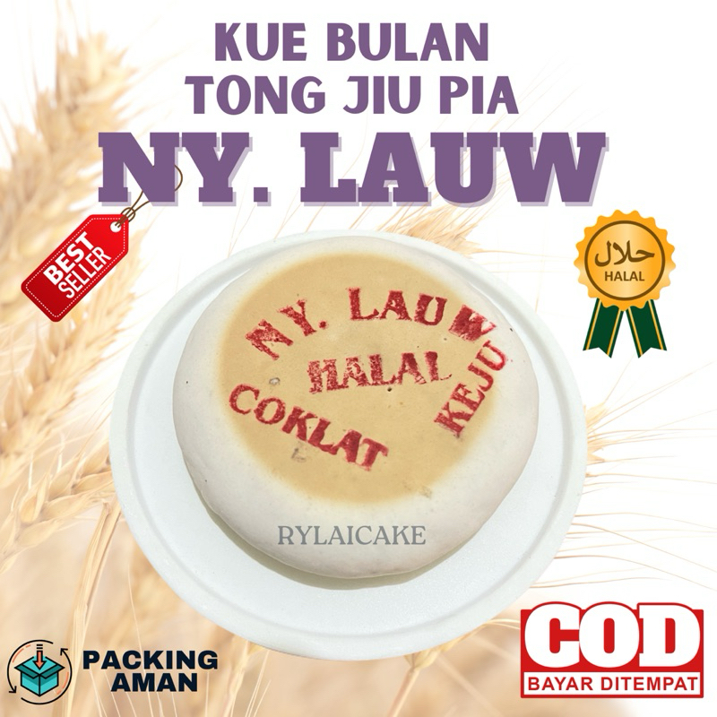 

Kue Bulan Merk (NY. LAUW) Halal Kue Roda / Kue Tong JIu Pia / Kue Tiong Jiu Pia / Mooncake