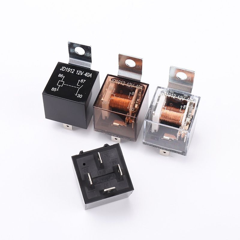 Relay 4 Kaki Pin Relay 12 Volt 80 Ampere Transparan