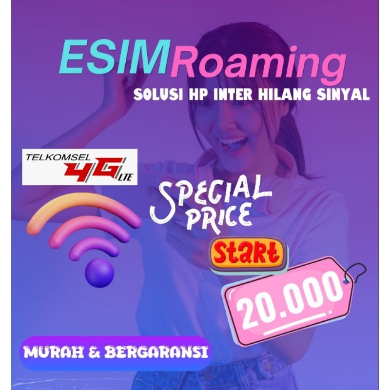 Esim Roaming 10GB 90hari [ Telkomsel ] Bergaransi