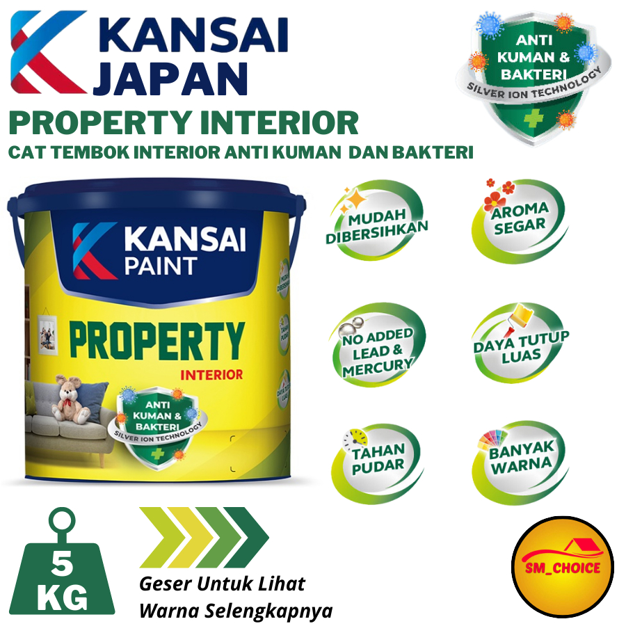 [ PART 1] CAT TEMBOK KANSAI PAINT PROPERTY INTERIOR 5KG CAT TEMBOK PROPERTY 5 KG KANSAI