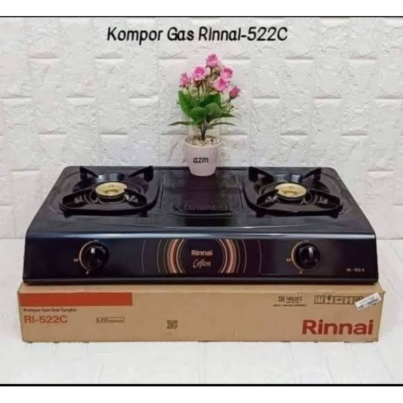 RINNAI RI-522 C Kompor Gas Rinnai 2 Tungku RI 522 C RI522C Api Ekonomis
