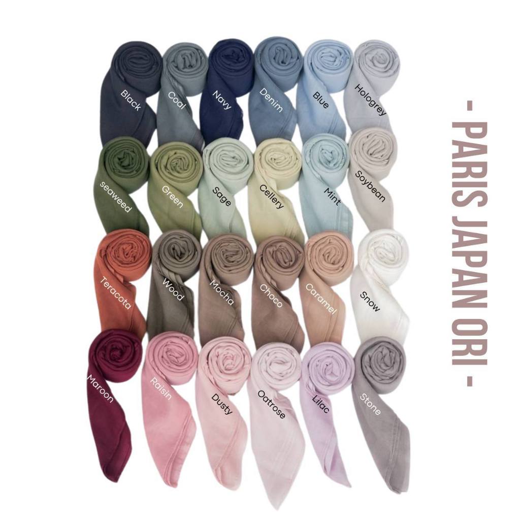 PROMO Hijab Segi Empat Paris Japan Ori / Jilbab Segi Empat / Paris Japan
