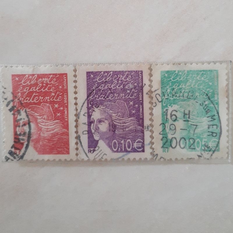 

Perangko Prancis Marianne (Luquet) Tahun 2001-2002 set 3pcs