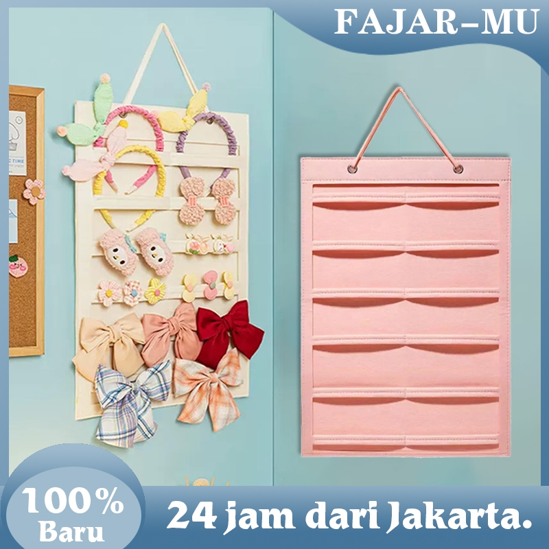 Organizer Jepitan Rambut Tas Penyimpanan Bando Gantung Dinding Rak Jepit Rambut Anak Tas Penyimpanan