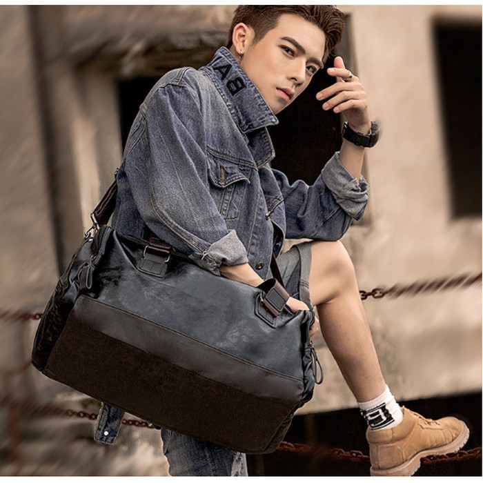 Tas selempang kulit sapi aslii Garut - Tas travel pria