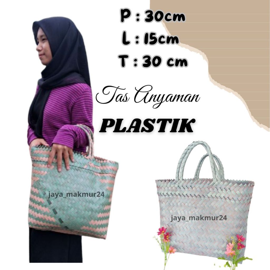 tas anyaman plastik jumbo / tas anyaman murah grosir
