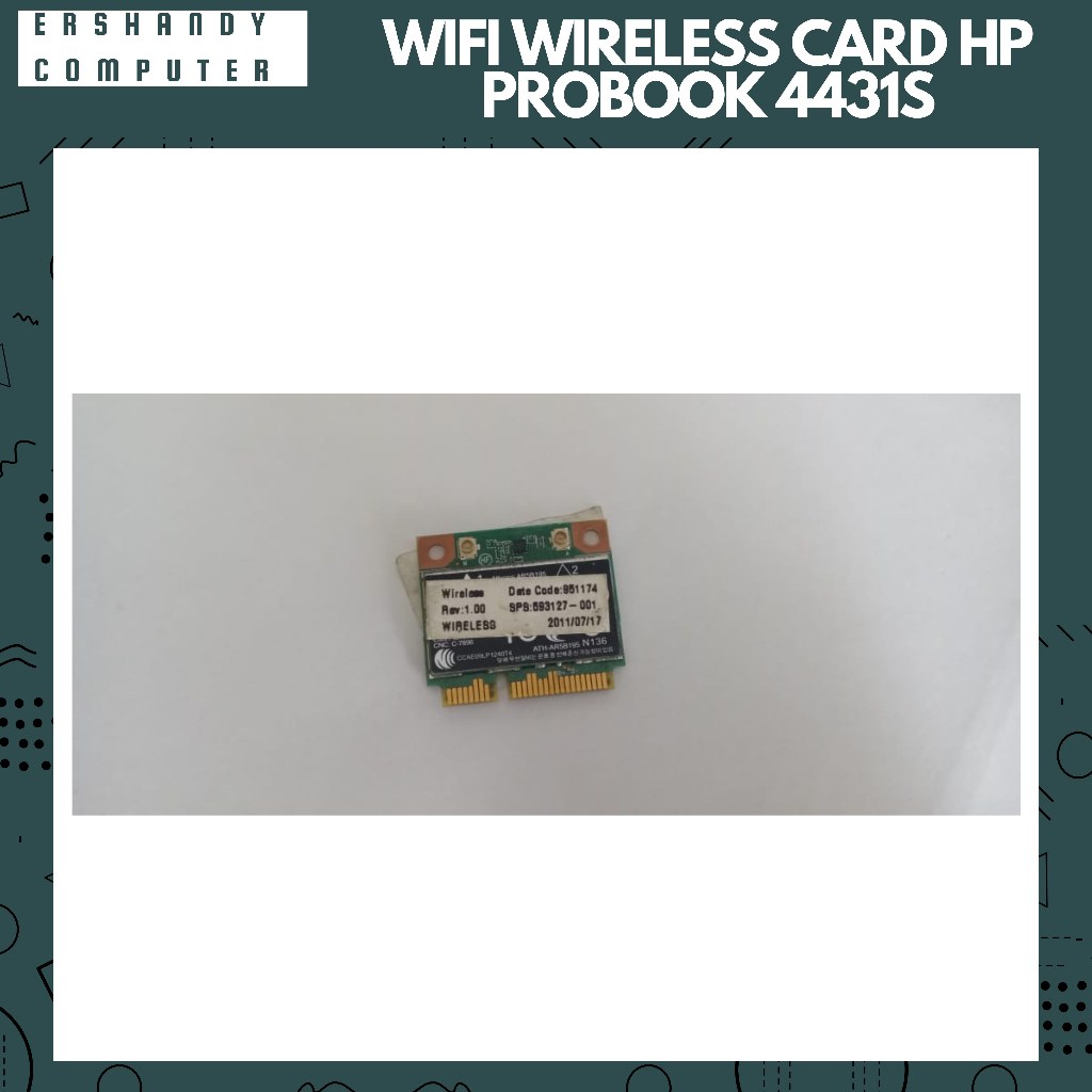 MODUL WIFI WIRELESS CARD ATHEROS AR5B 195 N136 COPOTAN HP PROBOOK 4431S - ercomp1