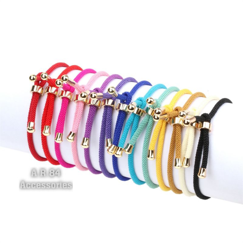 COD✅Gelang Tali Serut Polos/Gelang Tali Serut Polos Untuk Charm Liontin Emas