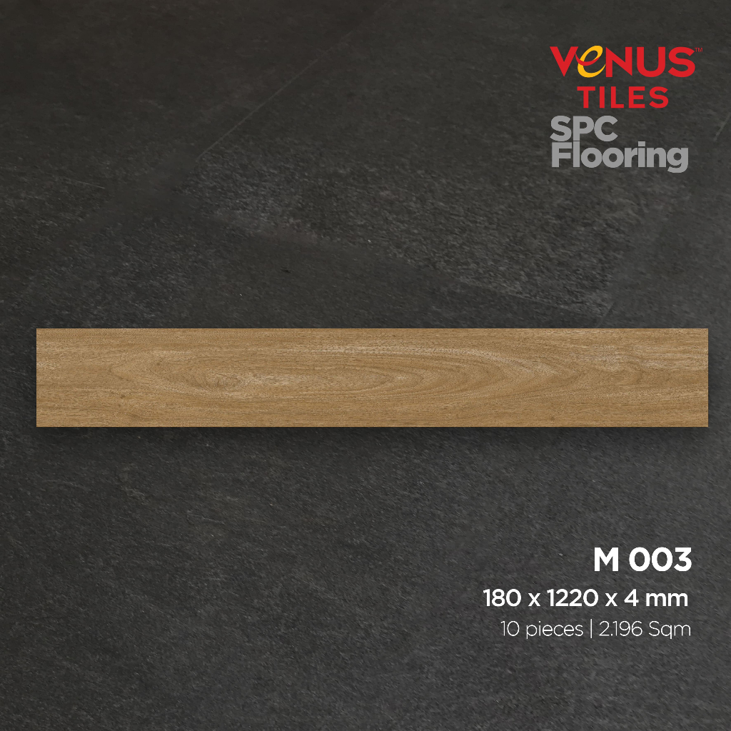 LANTAI MOTIF KAYU CLIK KLIK VENUS LANTAI SPC FLOORING M003 18X122CM - VENUS TILES