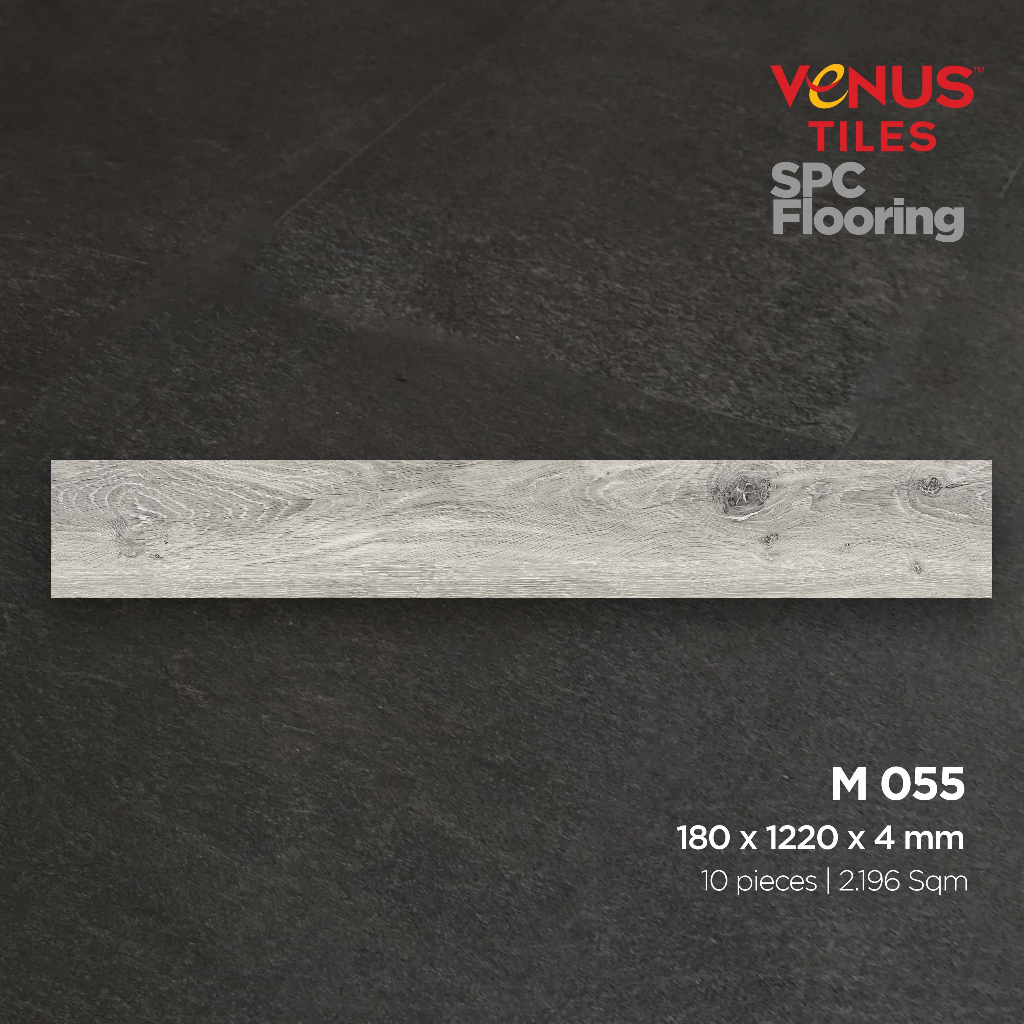 LANTAI MOTIF KAYU CLIK KLIK VENUS LANTAI SPC FLOORING M055 18X122CM - VENUS TILES