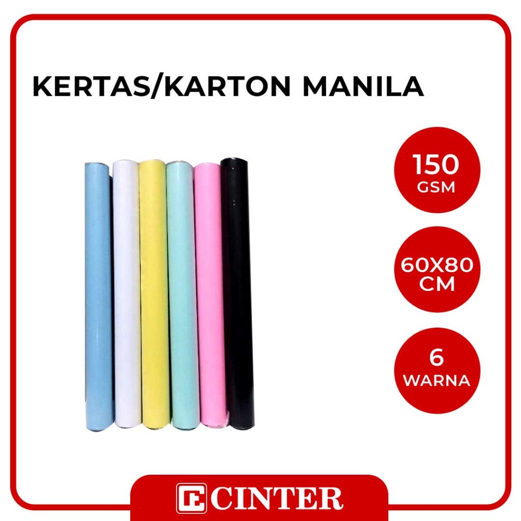 

MANILA - KARTON / KERTAS MANILA VARIAN WARNA UKURAN 86 x 61CM